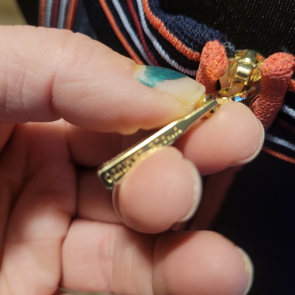 Vince Camuto Navy Midi Dress with Red Trim - Picture 5 of 7